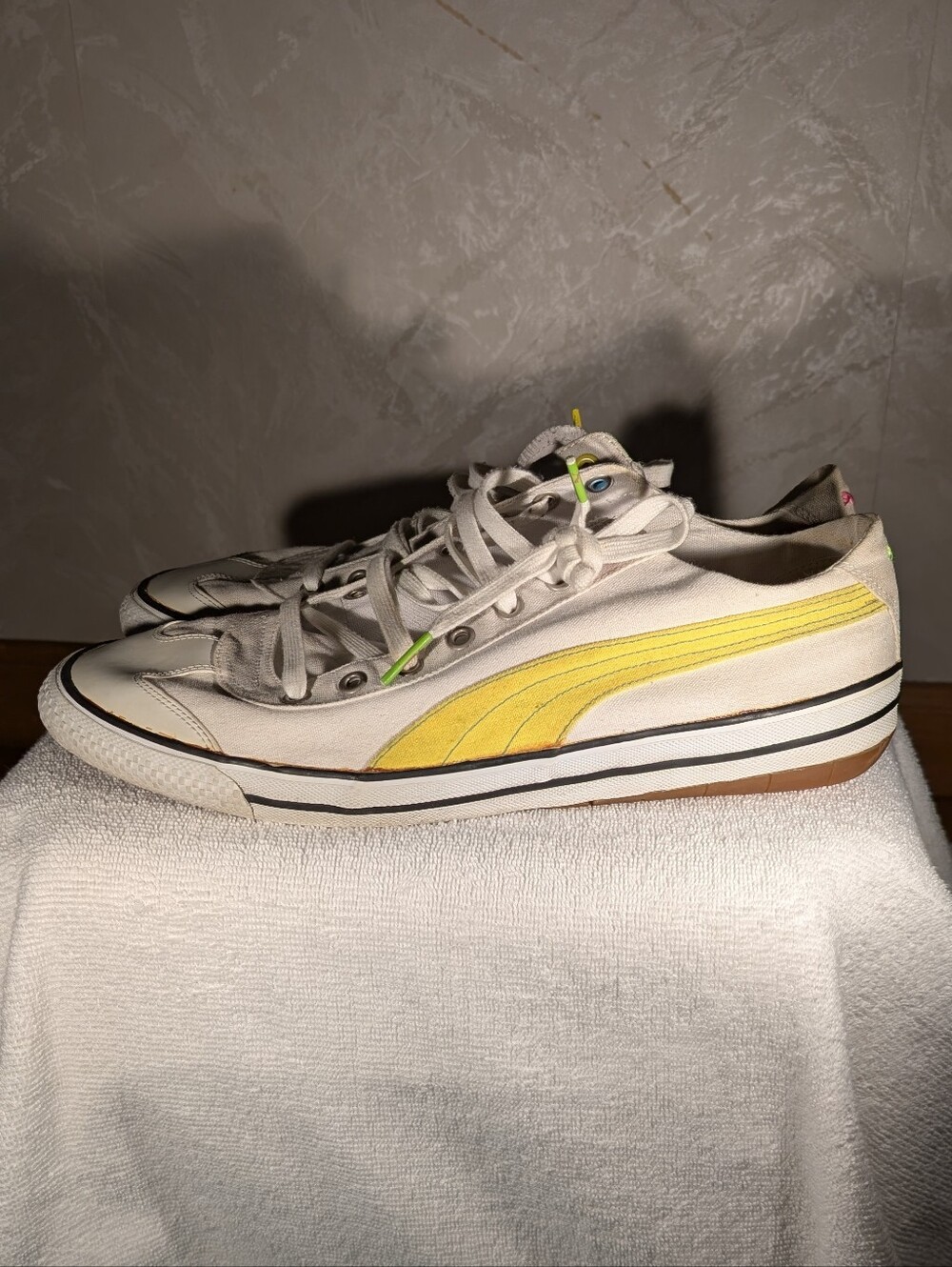 Puma Multicolor Color Block Sneakers Men's Size 14 Blue Yellow Green Pink - Picture 15 of 16